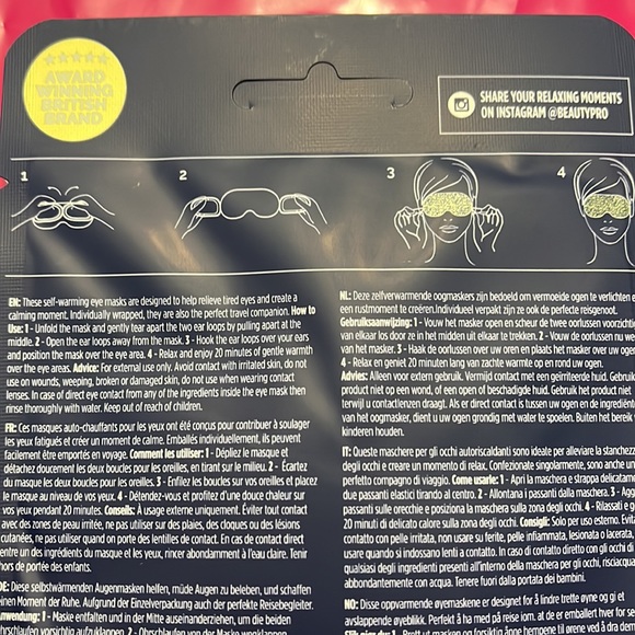 Beauty Pro Warming Eye Mask NEW - Picture 3 of 6